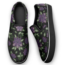 Load image into Gallery viewer, Purple Beaded Rose Otoyimm Canvas Slip On Shoes otoyimm Herman 
