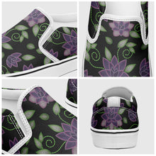 Load image into Gallery viewer, Purple Beaded Rose Otoyimm Canvas Slip On Shoes otoyimm Herman 
