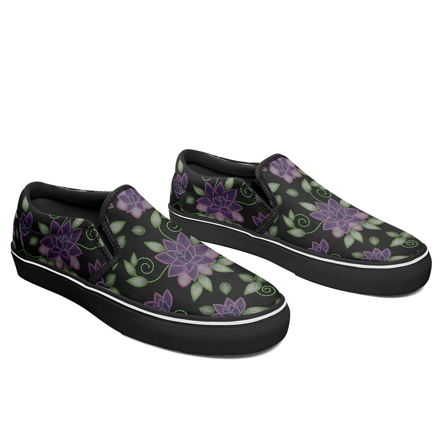 Purple Beaded Rose Otoyimm Canvas Slip On Shoes otoyimm Herman 