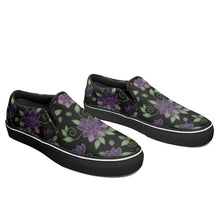 Load image into Gallery viewer, Purple Beaded Rose Otoyimm Canvas Slip On Shoes otoyimm Herman 
