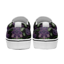 Load image into Gallery viewer, Purple Beaded Rose Otoyimm Canvas Slip On Shoes otoyimm Herman 
