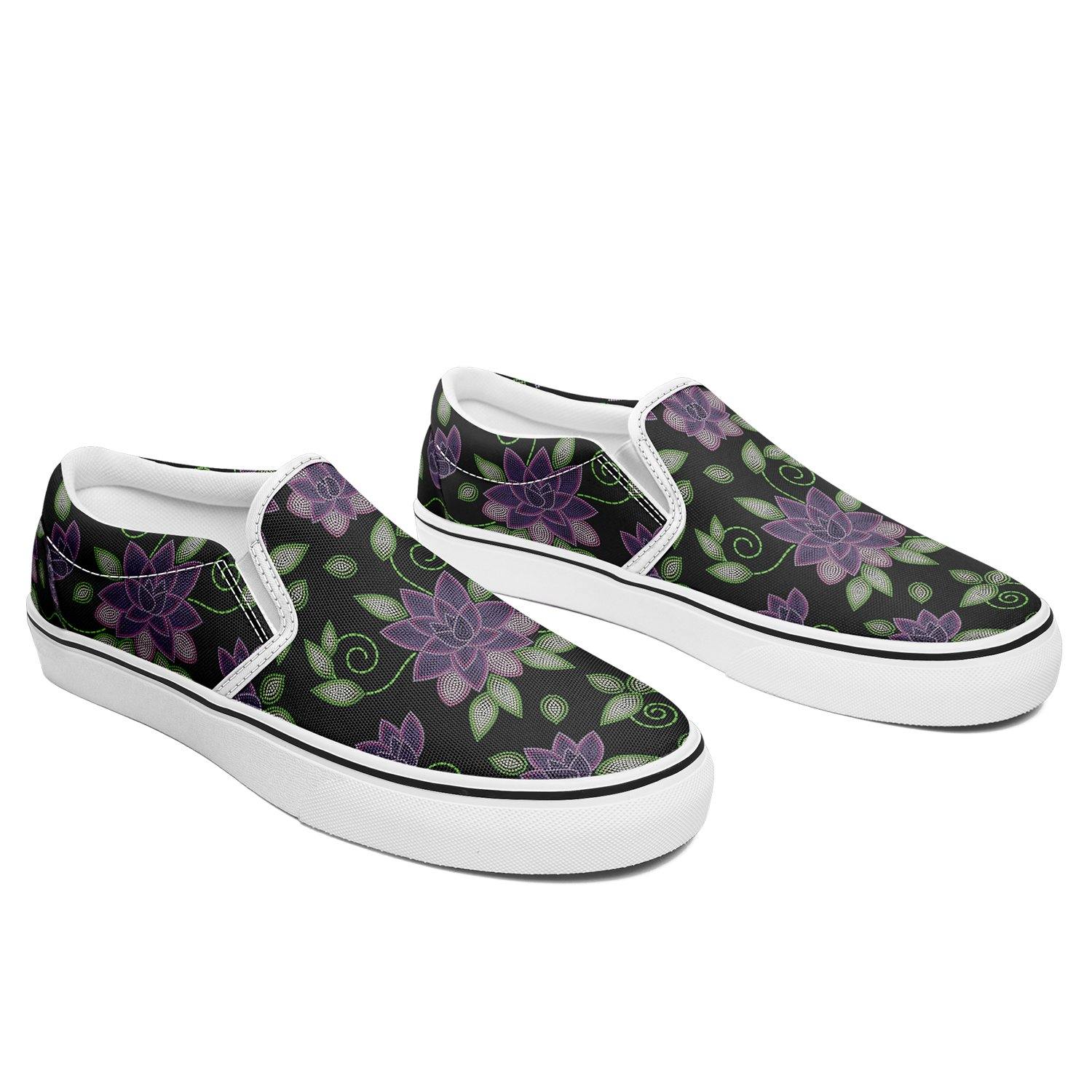 Purple Beaded Rose Otoyimm Canvas Slip On Shoes otoyimm Herman 