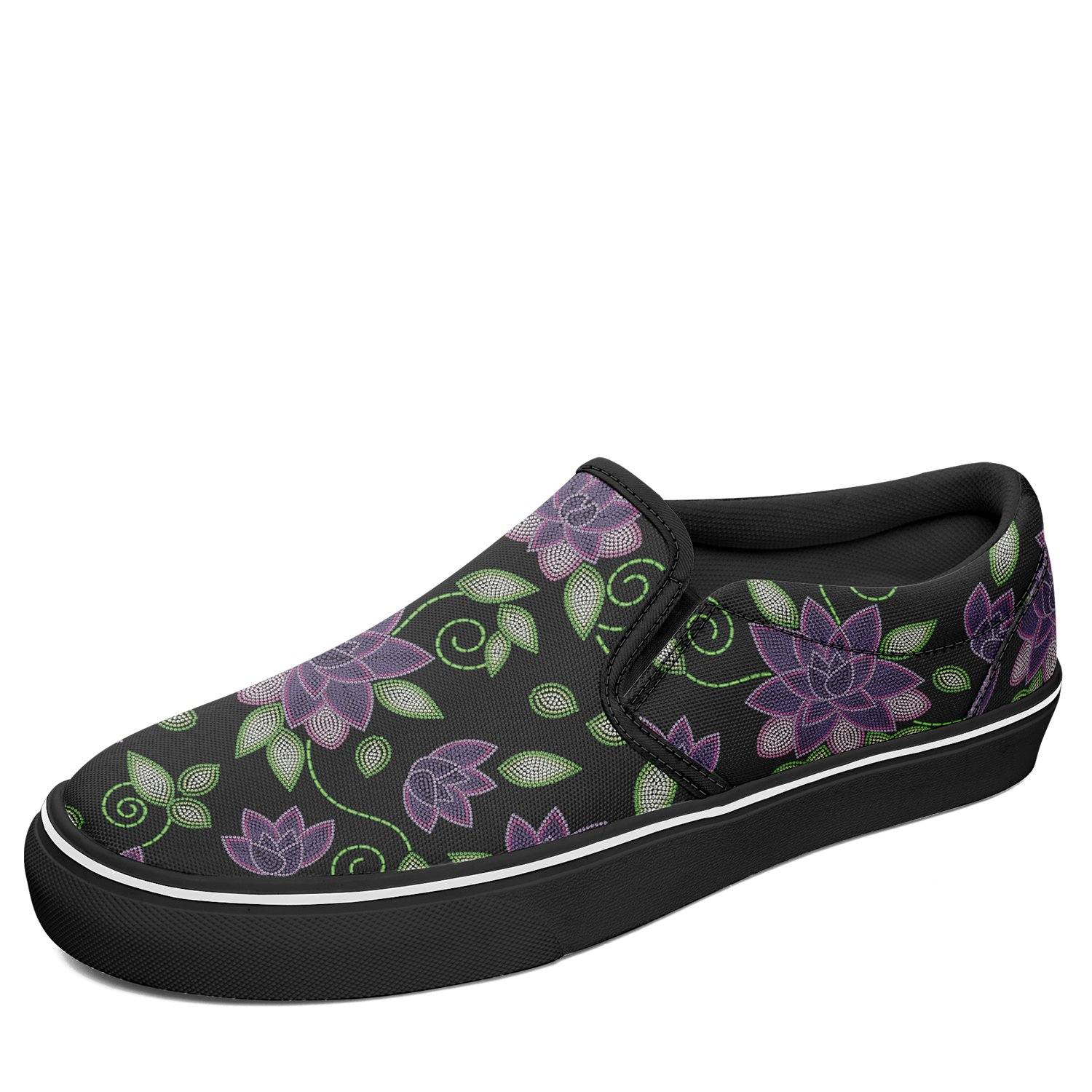 Purple Beaded Rose Otoyimm Canvas Slip On Shoes otoyimm Herman 