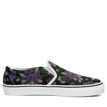 Load image into Gallery viewer, Purple Beaded Rose Otoyimm Canvas Slip On Shoes otoyimm Herman 
