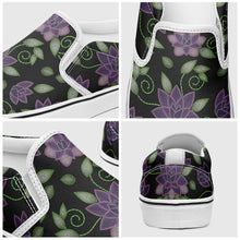 Load image into Gallery viewer, Purple Beaded Rose Otoyimm Kid&#39;s Canvas Slip On Shoes otoyimm Herman 
