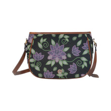 Load image into Gallery viewer, Purple Beaded Rose Saddle Bag/Large (Model 1649) bag e-joyer 
