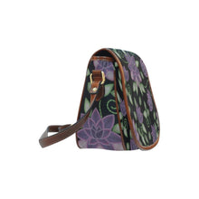 Load image into Gallery viewer, Purple Beaded Rose Saddle Bag/Large (Model 1649) bag e-joyer 
