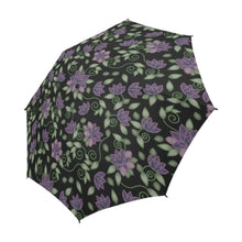 Load image into Gallery viewer, Purple Beaded Rose Semi-Automatic Foldable Umbrella (Model U05) Semi-Automatic Foldable Umbrella e-joyer 
