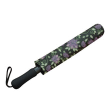 Load image into Gallery viewer, Purple Beaded Rose Semi-Automatic Foldable Umbrella (Model U05) Semi-Automatic Foldable Umbrella e-joyer 
