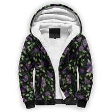 Load image into Gallery viewer, Purple Beaded Rose Sherpa Hoodie hoodie Herman 
