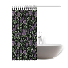 Load image into Gallery viewer, Purple Beaded Rose Shower Curtain 60&quot;x72&quot; Shower Curtain 60&quot;x72&quot; e-joyer 
