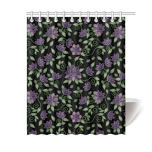 Load image into Gallery viewer, Purple Beaded Rose Shower Curtain 60&quot;x72&quot; Shower Curtain 60&quot;x72&quot; e-joyer 
