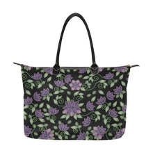 Load image into Gallery viewer, Purple Beaded Rose Single-Shoulder Lady Handbag (Model 1714) bag e-joyer 
