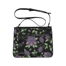 Load image into Gallery viewer, Purple Beaded Rose Slim Clutch Bag (Model 1668) Slim Clutch Bags (1668) e-joyer 
