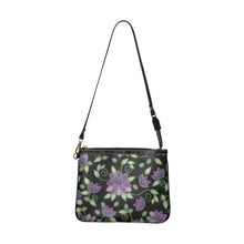 Load image into Gallery viewer, Purple Beaded Rose Small Shoulder Bag (Model 1710) Small Shoulder Bag (1710) e-joyer 
