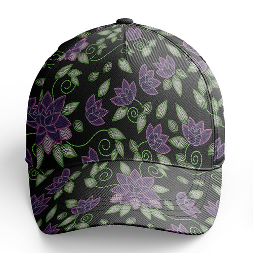 Purple Beaded Rose Snapback Hat hat Herman 