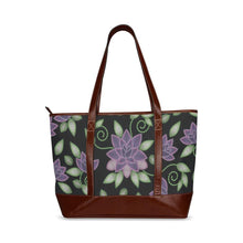 Load image into Gallery viewer, Purple Beaded Rose Tote Handbag (Model 1642) handbag e-joyer 
