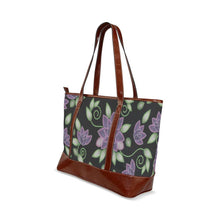 Load image into Gallery viewer, Purple Beaded Rose Tote Handbag (Model 1642) handbag e-joyer 
