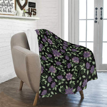 Load image into Gallery viewer, Purple Beaded Rose Ultra-Soft Micro Fleece Blanket 40&quot;x50&quot; Ultra-Soft Blanket 40&#39;&#39;x50&#39;&#39; e-joyer 
