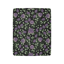 Load image into Gallery viewer, Purple Beaded Rose Ultra-Soft Micro Fleece Blanket 40&quot;x50&quot; Ultra-Soft Blanket 40&#39;&#39;x50&#39;&#39; e-joyer 
