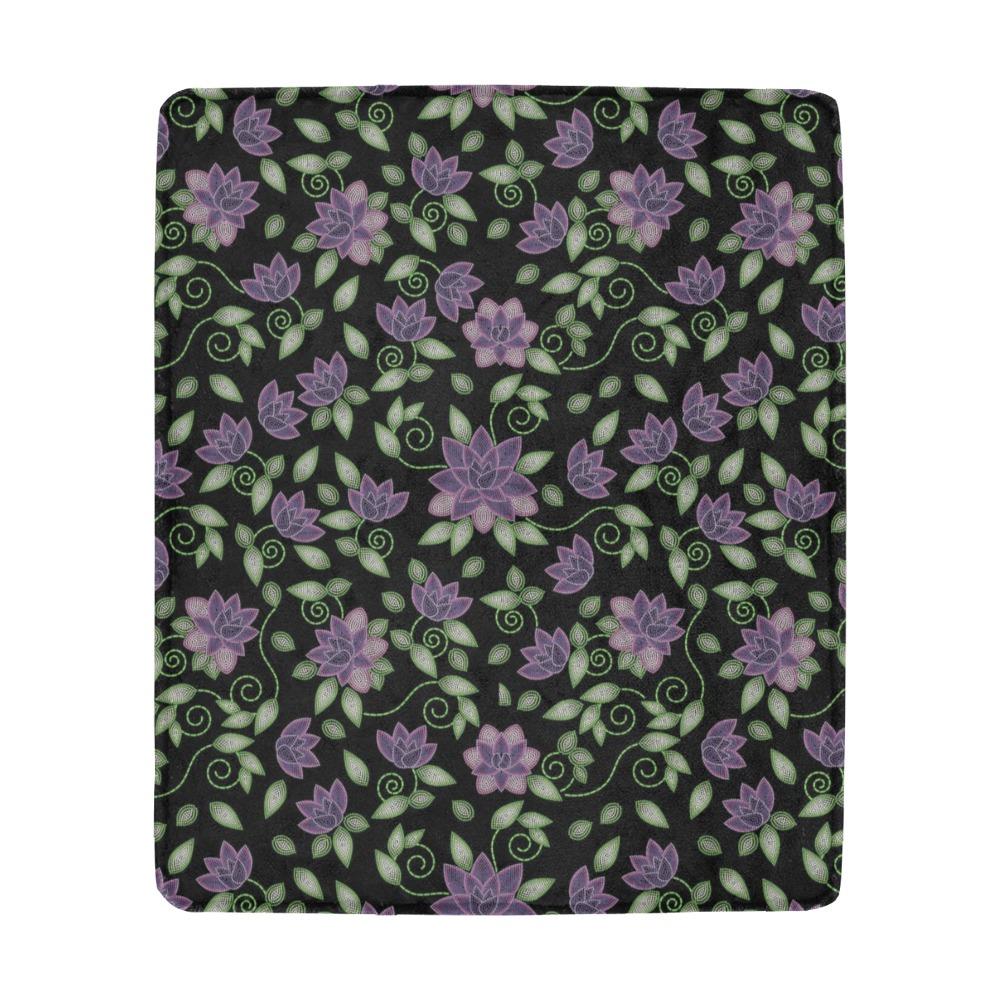 Purple Beaded Rose Ultra-Soft Micro Fleece Blanket 50"x60" Ultra-Soft Blanket 50''x60'' e-joyer 