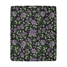 Load image into Gallery viewer, Purple Beaded Rose Ultra-Soft Micro Fleece Blanket 50&quot;x60&quot; Ultra-Soft Blanket 50&#39;&#39;x60&#39;&#39; e-joyer 
