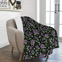 Load image into Gallery viewer, Purple Beaded Rose Ultra-Soft Micro Fleece Blanket 50&quot;x60&quot; Ultra-Soft Blanket 50&#39;&#39;x60&#39;&#39; e-joyer 
