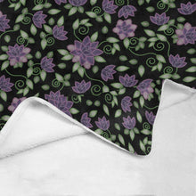 Load image into Gallery viewer, Purple Beaded Rose Ultra-Soft Micro Fleece Blanket 50&quot;x60&quot; Ultra-Soft Blanket 50&#39;&#39;x60&#39;&#39; e-joyer 
