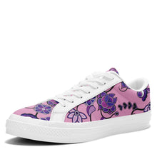 Load image into Gallery viewer, Purple Floral Amour Aapisi Low Top Canvas Shoes White Sole aapisi Herman 
