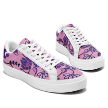 Load image into Gallery viewer, Purple Floral Amour Aapisi Low Top Canvas Shoes White Sole aapisi Herman 
