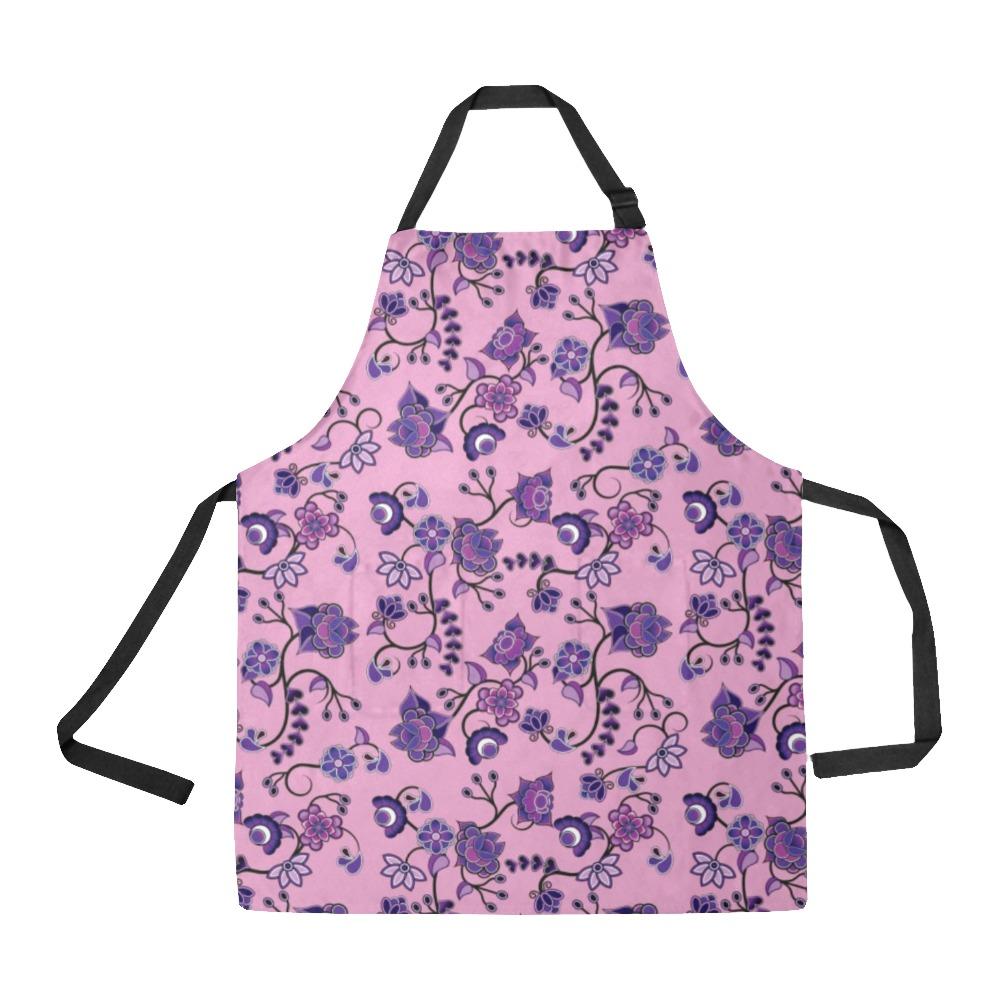 Purple Floral Amour All Over Print Apron All Over Print Apron e-joyer 