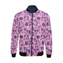 Load image into Gallery viewer, Purple Floral Amour All Over Print Bomber Jacket for Men (Model H19) All Over Print Bomber Jacket for Men (H19) e-joyer 

