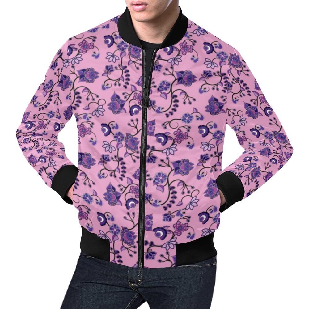 Purple Floral Amour All Over Print Bomber Jacket for Men (Model H19) All Over Print Bomber Jacket for Men (H19) e-joyer 