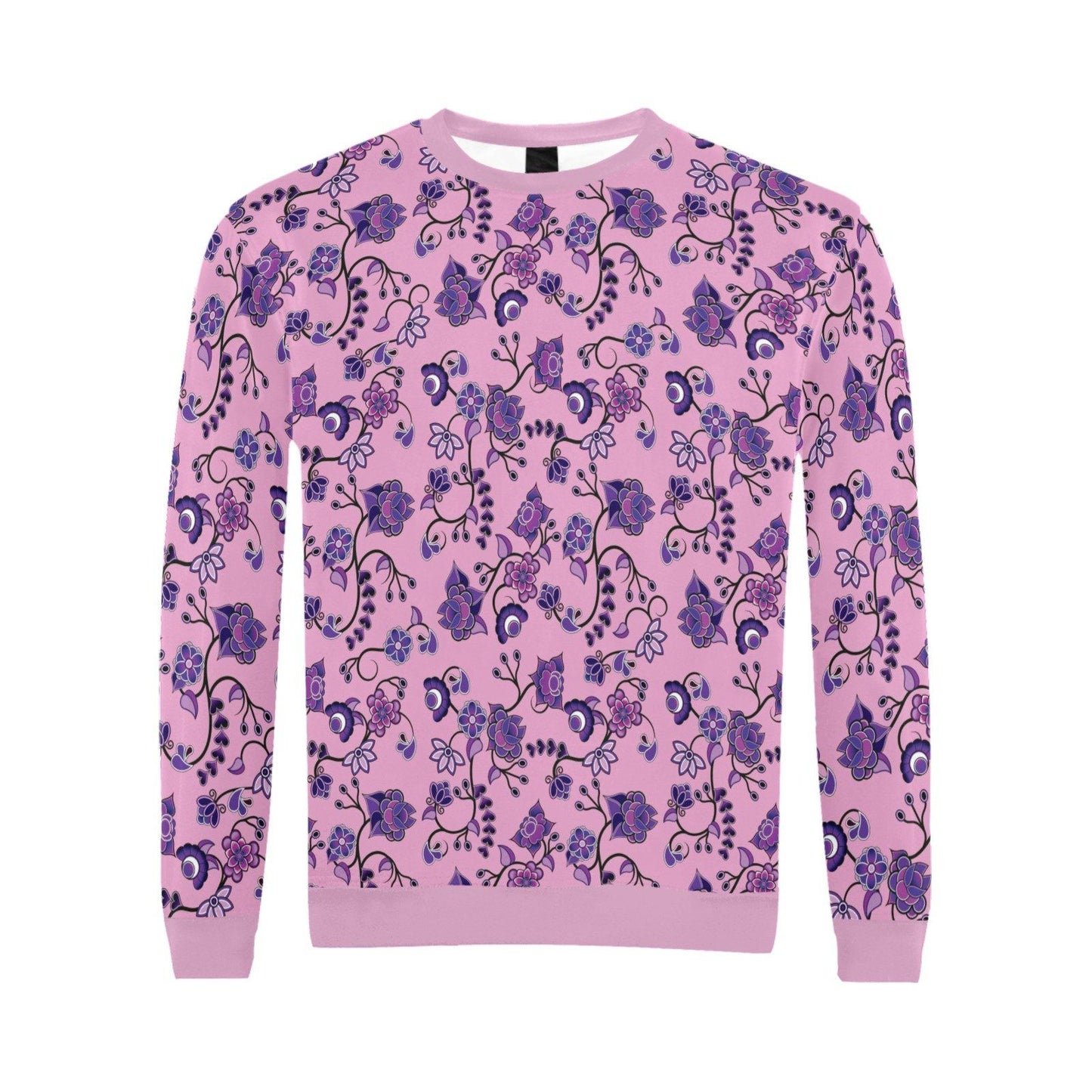 Purple Floral Amour All Over Print Crewneck Sweatshirt for Men (Model H18) shirt e-joyer 