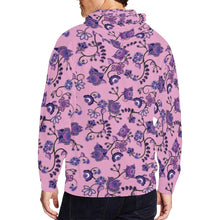 Load image into Gallery viewer, Purple Floral Amour All Over Print Full Zip Hoodie for Men (Model H14) All Over Print Full Zip Hoodie for Men (H14) e-joyer 
