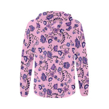 Load image into Gallery viewer, Purple Floral Amour All Over Print Full Zip Hoodie for Women (Model H14) All Over Print Full Zip Hoodie for Women (H14) e-joyer 
