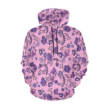 Load image into Gallery viewer, Purple Floral Amour All Over Print Hoodie for Men (USA Size) (Model H13) All Over Print Hoodie for Men (H13) e-joyer 
