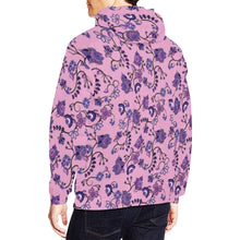 Load image into Gallery viewer, Purple Floral Amour All Over Print Hoodie for Men (USA Size) (Model H13) All Over Print Hoodie for Men (H13) e-joyer 
