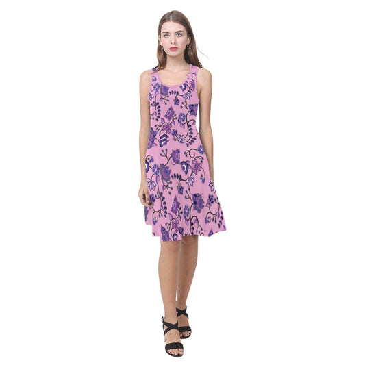 Purple Floral Amour Atalanta Sundress (Model D04) Atalanta Sundress (D04) e-joyer 