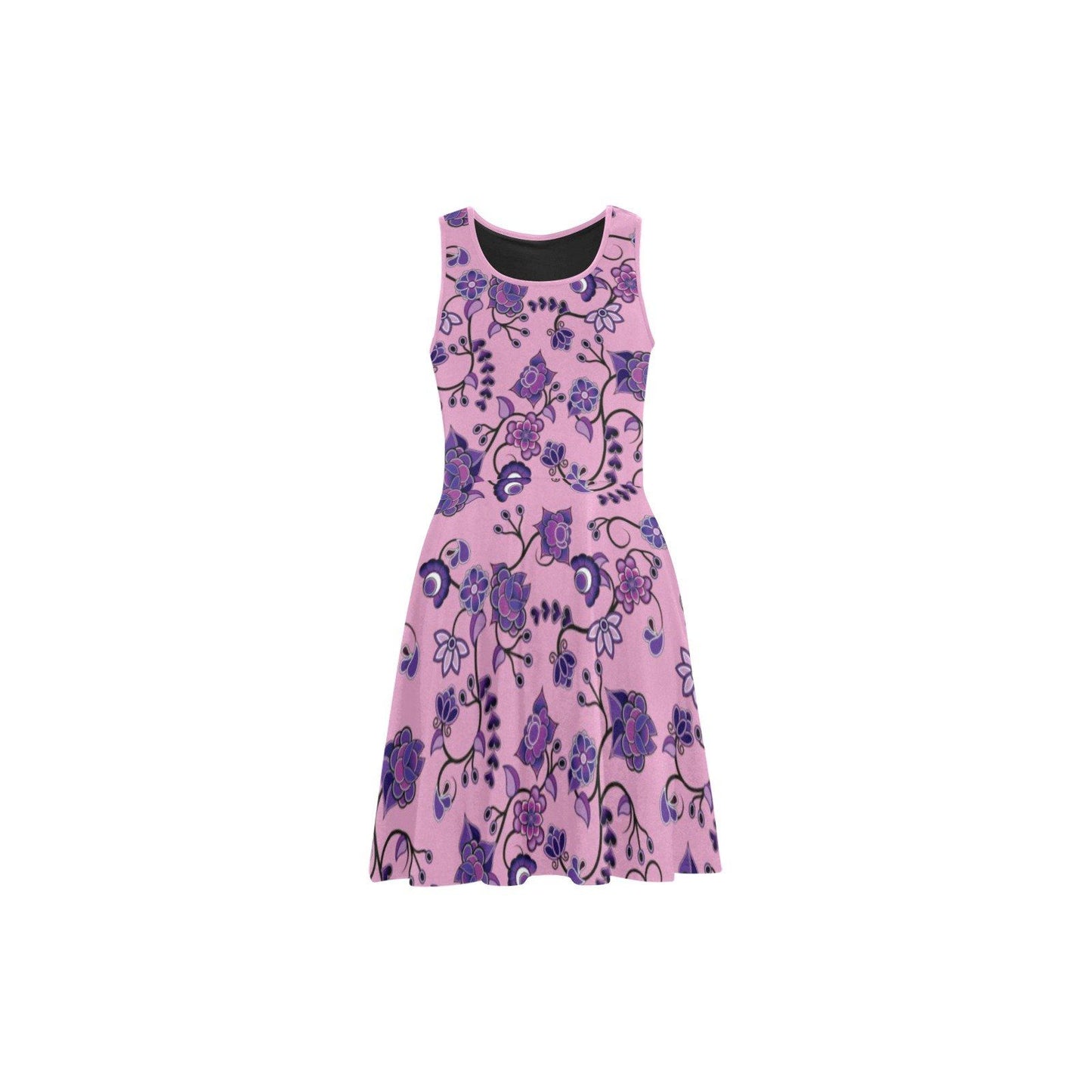 Purple Floral Amour Atalanta Sundress (Model D04) Atalanta Sundress (D04) e-joyer 