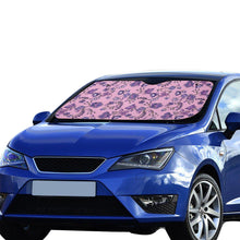 Load image into Gallery viewer, Purple Floral Amour Car Sun Shade 55&quot;x30&quot; Car Sun Shade e-joyer 
