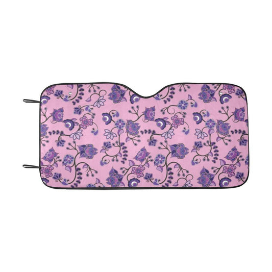 Purple Floral Amour Car Sun Shade 55"x30" Car Sun Shade e-joyer 