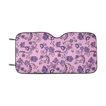 Load image into Gallery viewer, Purple Floral Amour Car Sun Shade 55&quot;x30&quot; Car Sun Shade e-joyer 
