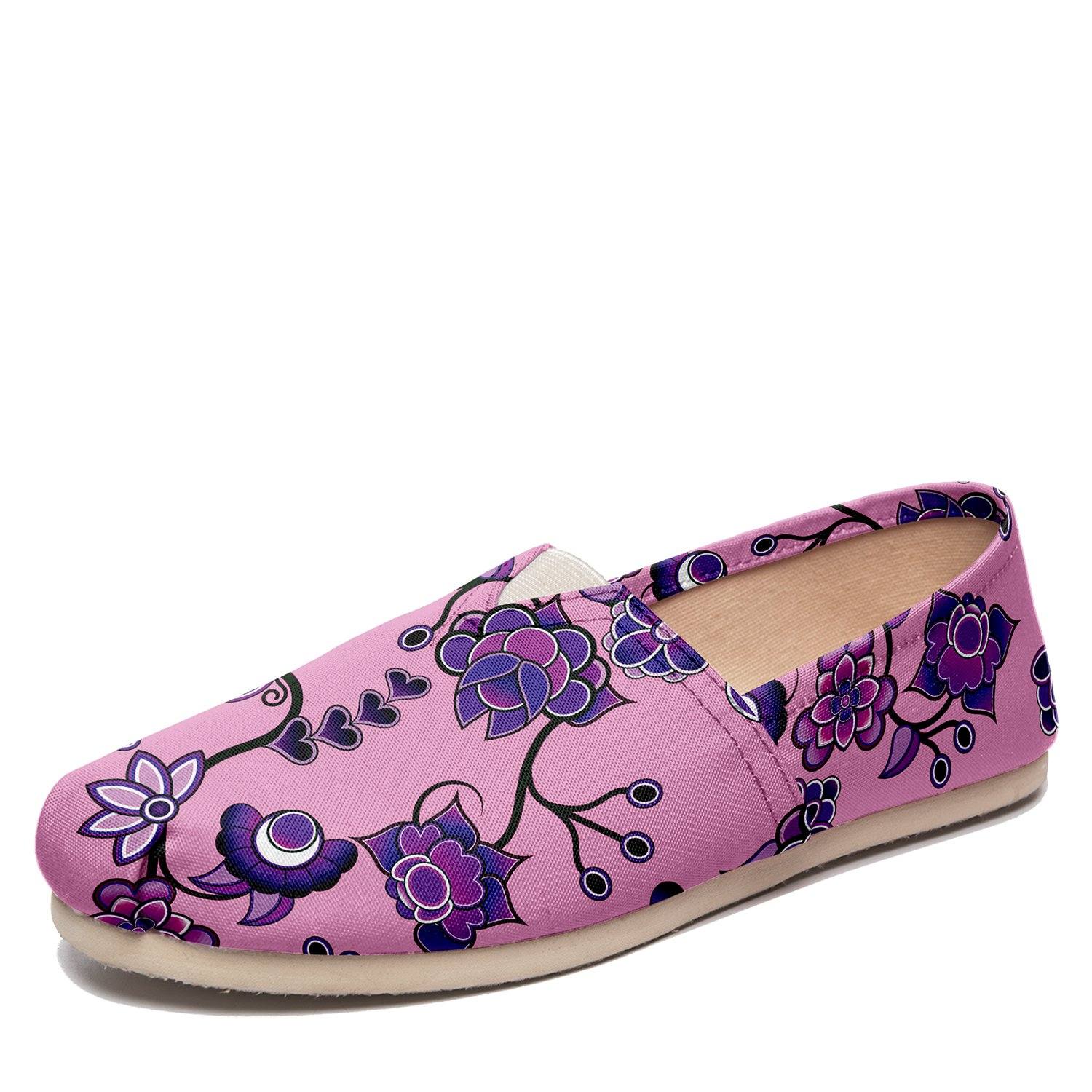 Purple Floral Amour Casual Unisex Slip On Shoe Herman 