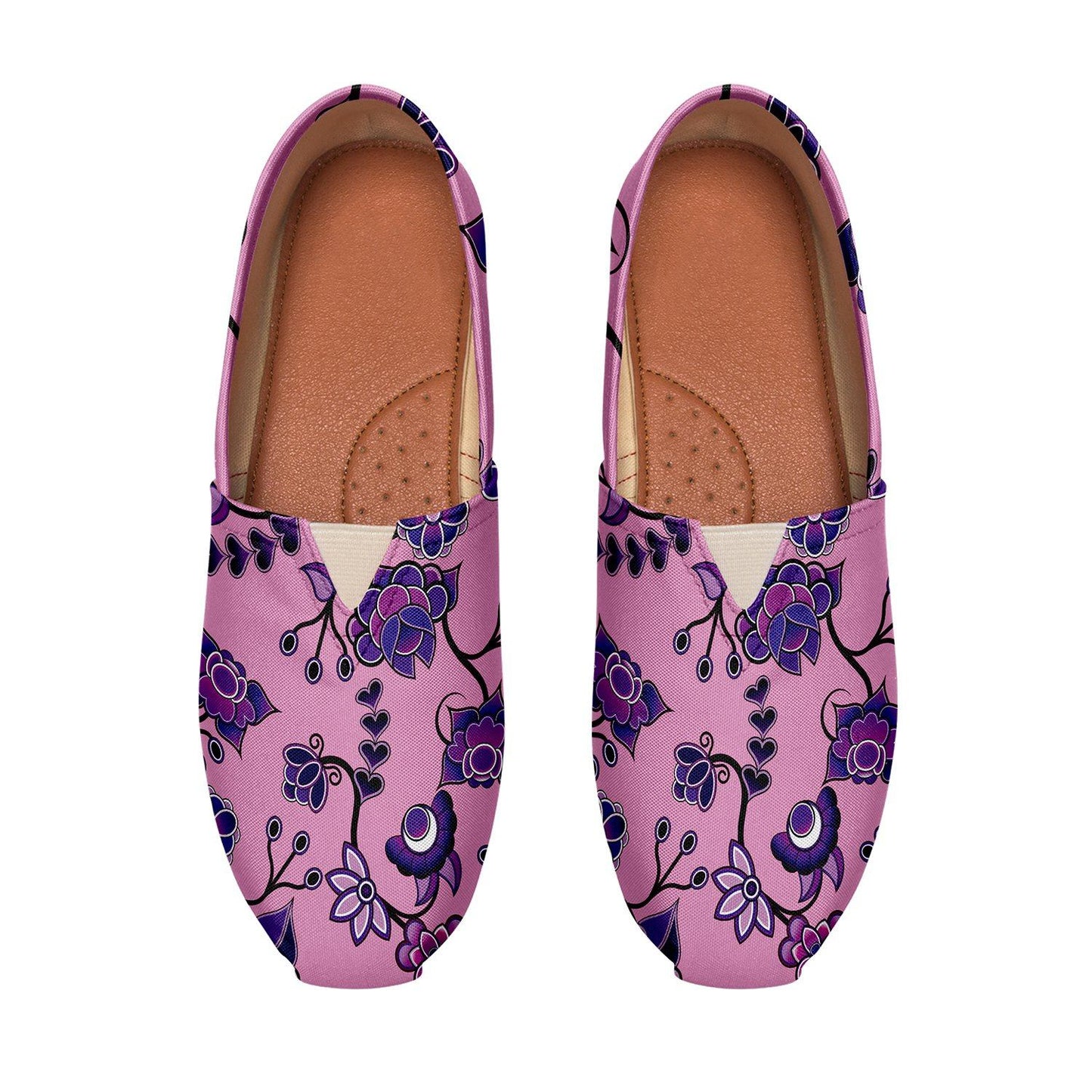 Purple Floral Amour Casual Unisex Slip On Shoe Herman 