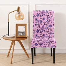 Load image into Gallery viewer, Purple Floral Amour Chair Cover (Pack of 4) Chair Cover (Pack of 4) e-joyer 
