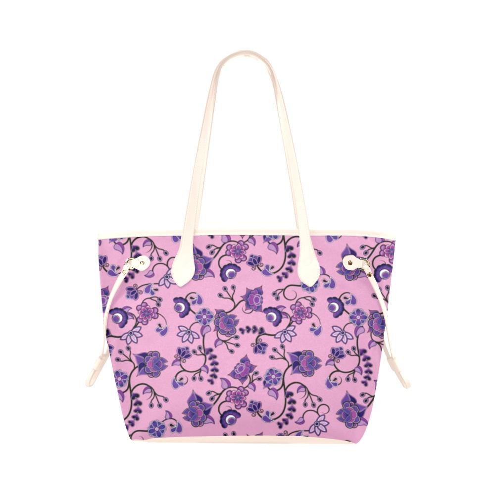 Purple Floral Amour Clover Canvas Tote Bag (Model 1661) Clover Canvas Tote Bag (1661) e-joyer 