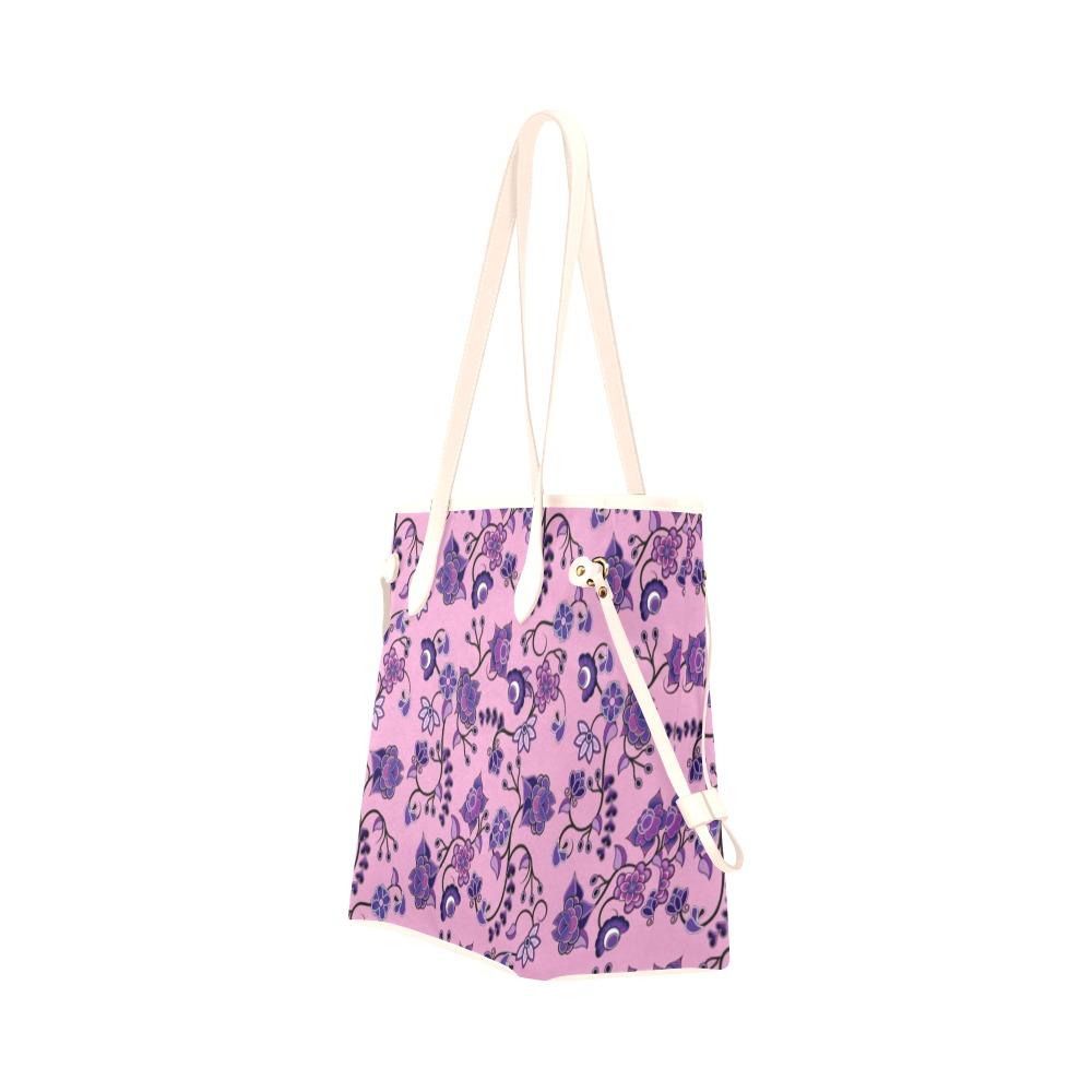 Purple Floral Amour Clover Canvas Tote Bag (Model 1661) Clover Canvas Tote Bag (1661) e-joyer 