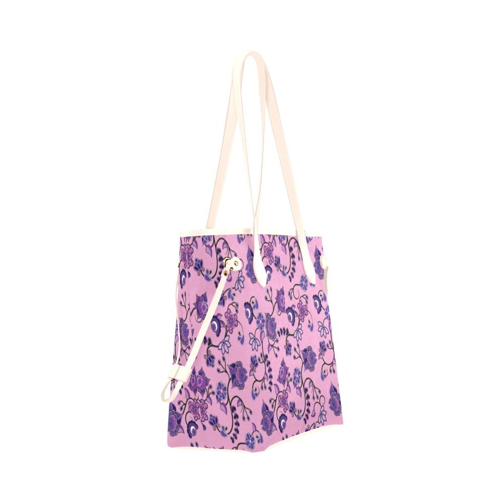 Purple Floral Amour Clover Canvas Tote Bag (Model 1661) Clover Canvas Tote Bag (1661) e-joyer 