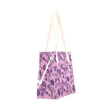 Load image into Gallery viewer, Purple Floral Amour Clover Canvas Tote Bag (Model 1661) Clover Canvas Tote Bag (1661) e-joyer 
